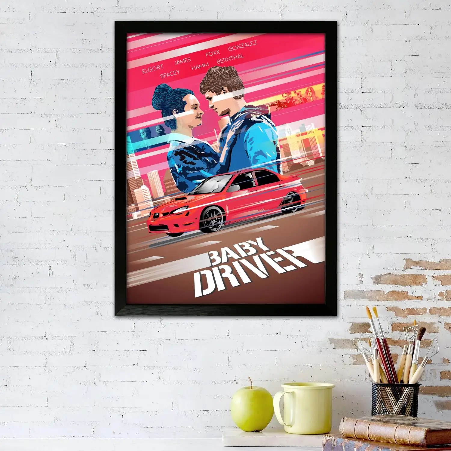 ملصق فني من القماش لفيلم سائق الأطفال وفن جداري، طباعة صورة، ديكور غرفة نوم عائلية حديثة، لوحة زخرفية