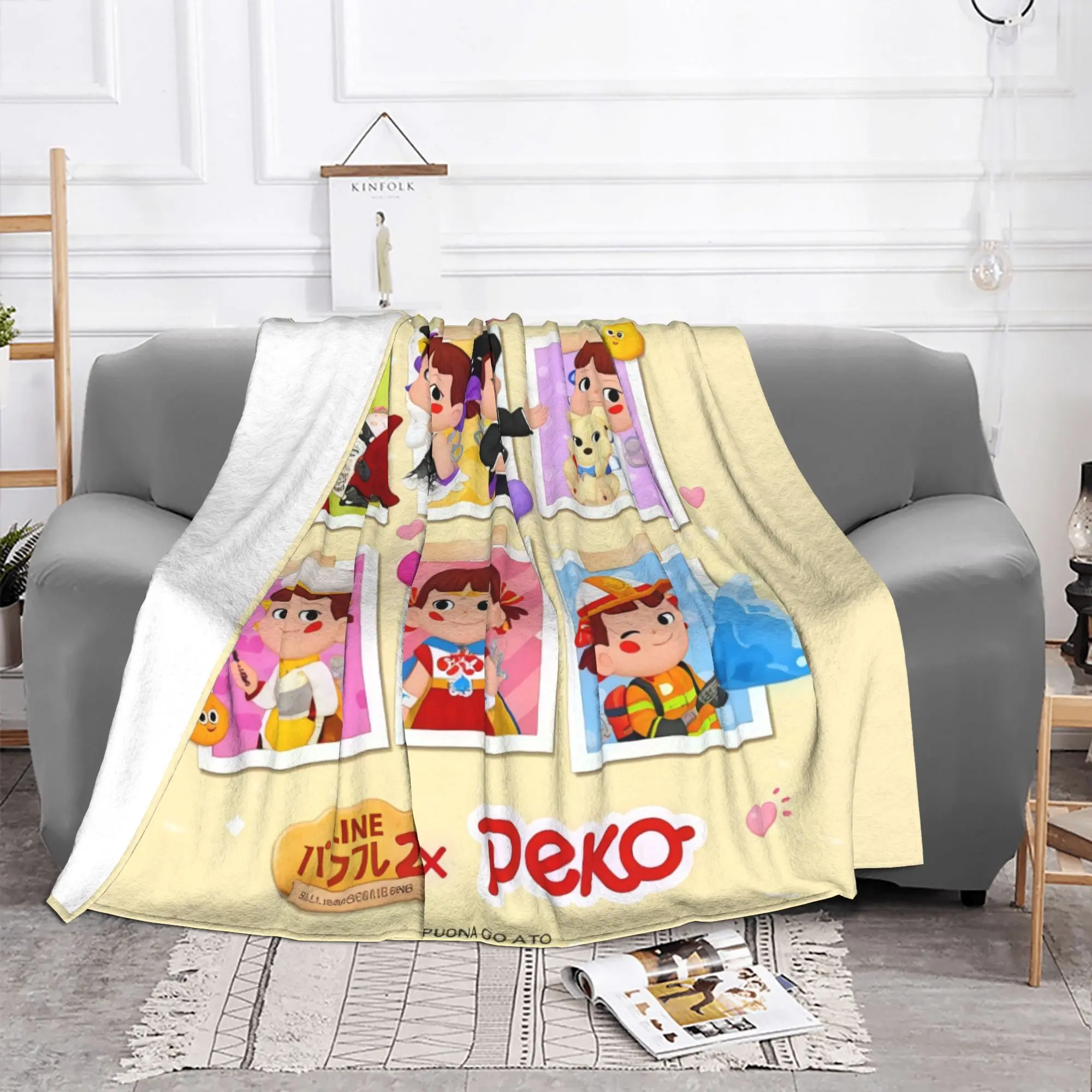 1PC home Cute Room Decor LINE Bubble Blanket Throw Blanket Fujiya Novelty Warm Blanket All Season