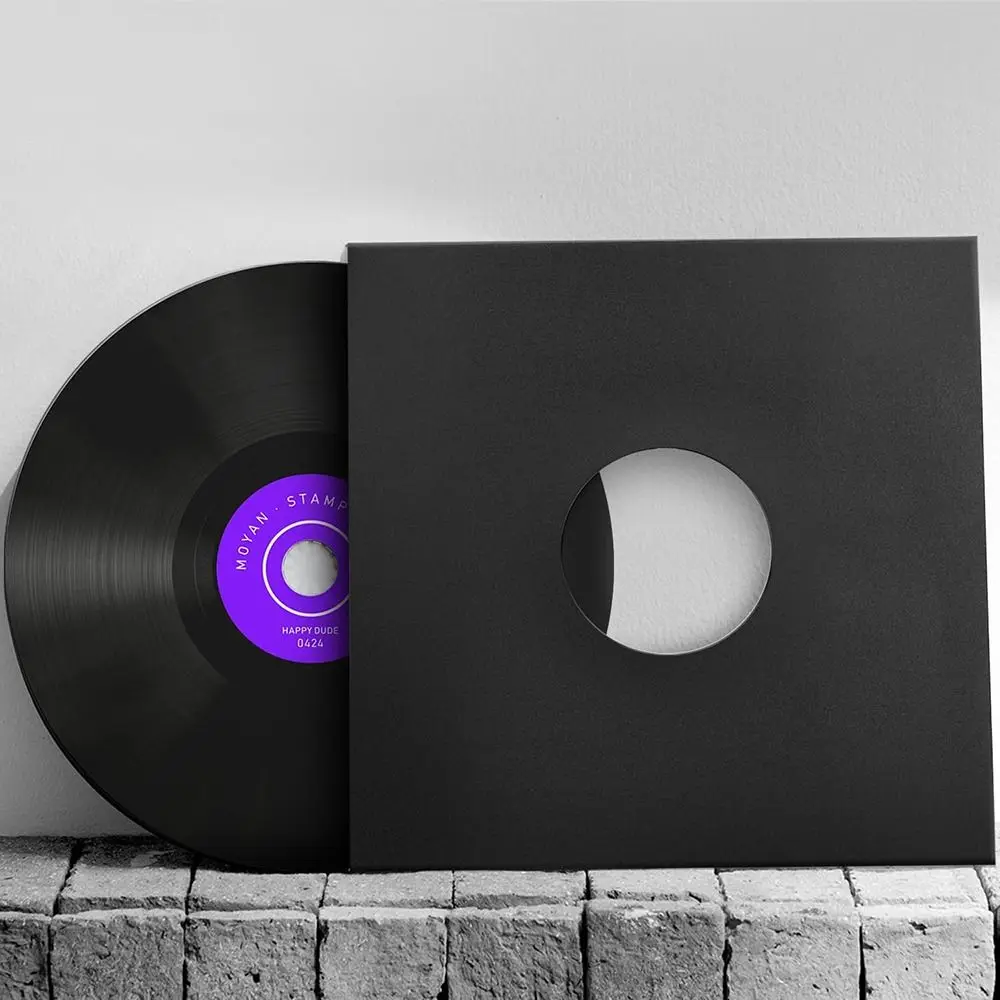 New Square 7/10 Inch Vinyl Records Sleeve Square Kraft Paper LP Vinyl Record Cover Reusable Record Protection Storage Bags