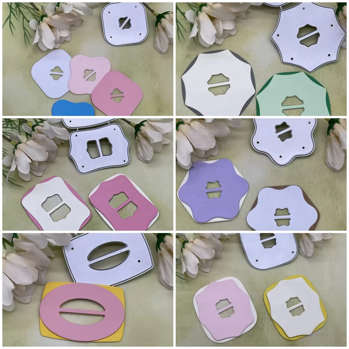 New Polygon Label Series Metal Cutting Dies for DIY Scrapbooking Card Making Stencils Photo Albums Embossing Craft Decoration
