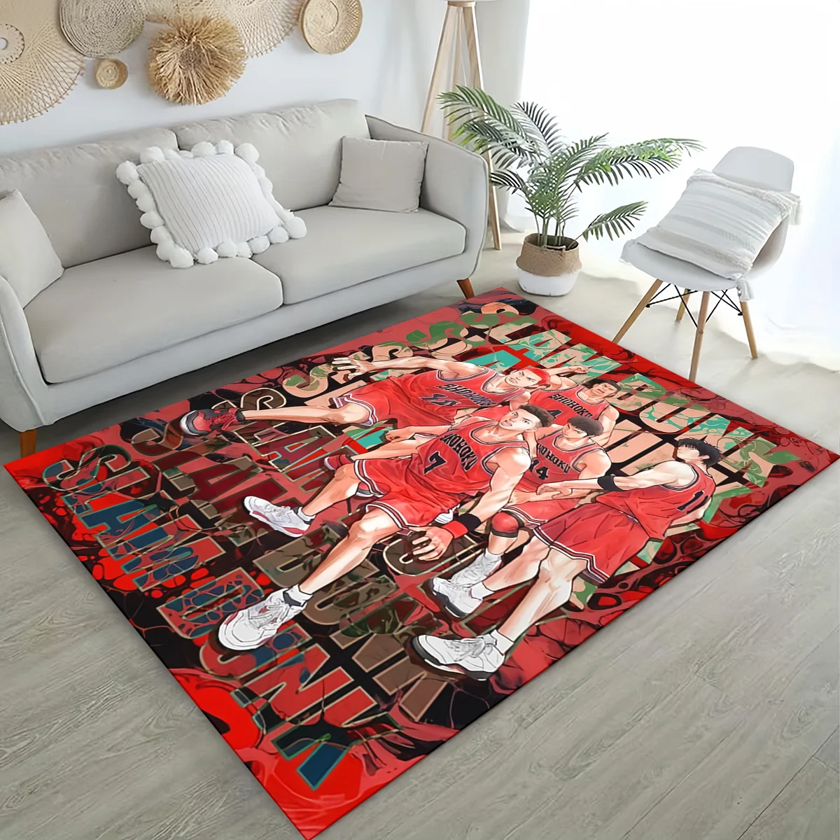 

SHOHOKU 27 Style New SLAM DUNK Cartoon Basketball Anime Carpet Rug for Living Room Bedroom Home Sofa,Kid Play Non-slip Floor Mat
