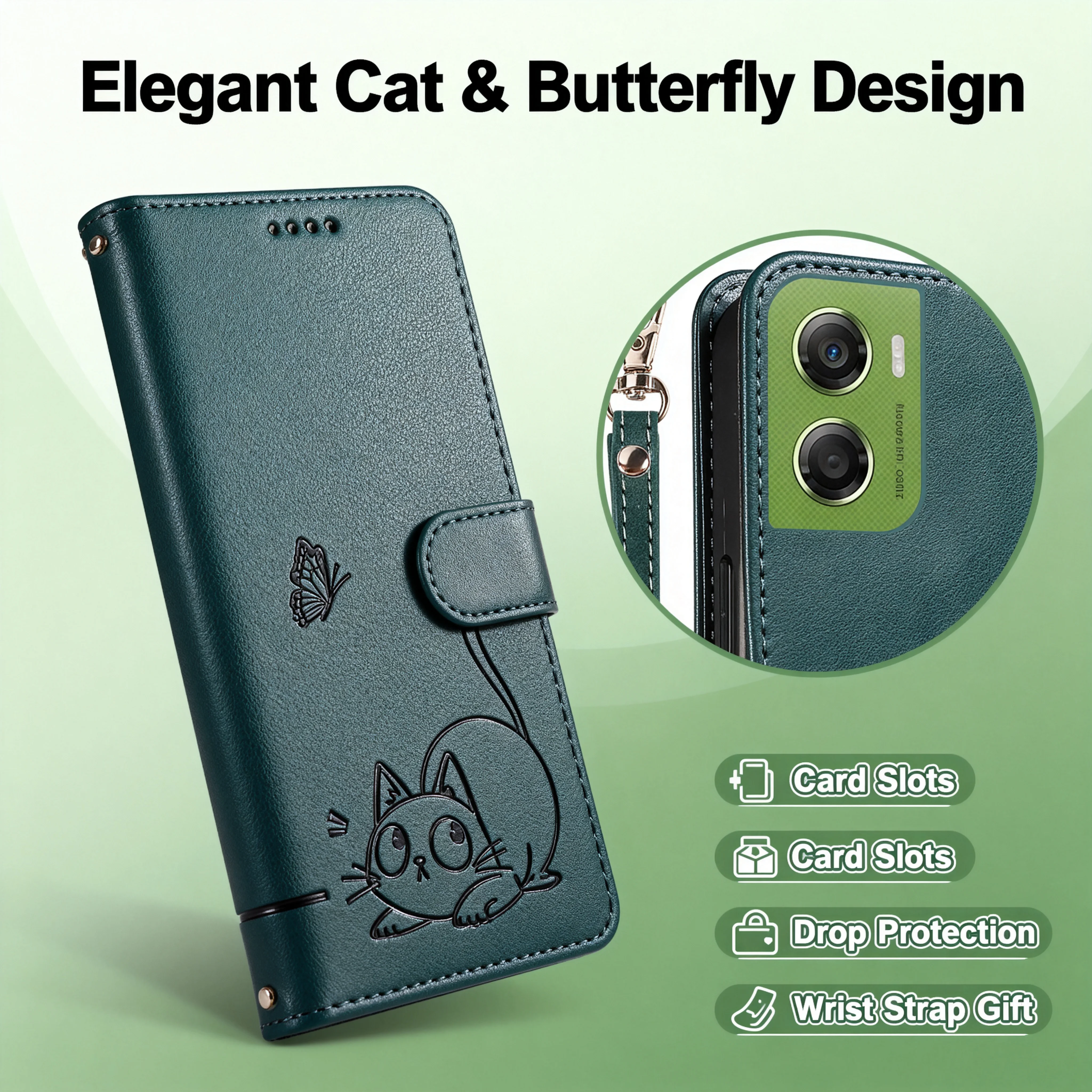 embossing Lucky Cat pattern business Wallet Bags Flip Cover Case For Motorola Edge 40 50 60 G06 G05 G56 G86 For Phone Cases