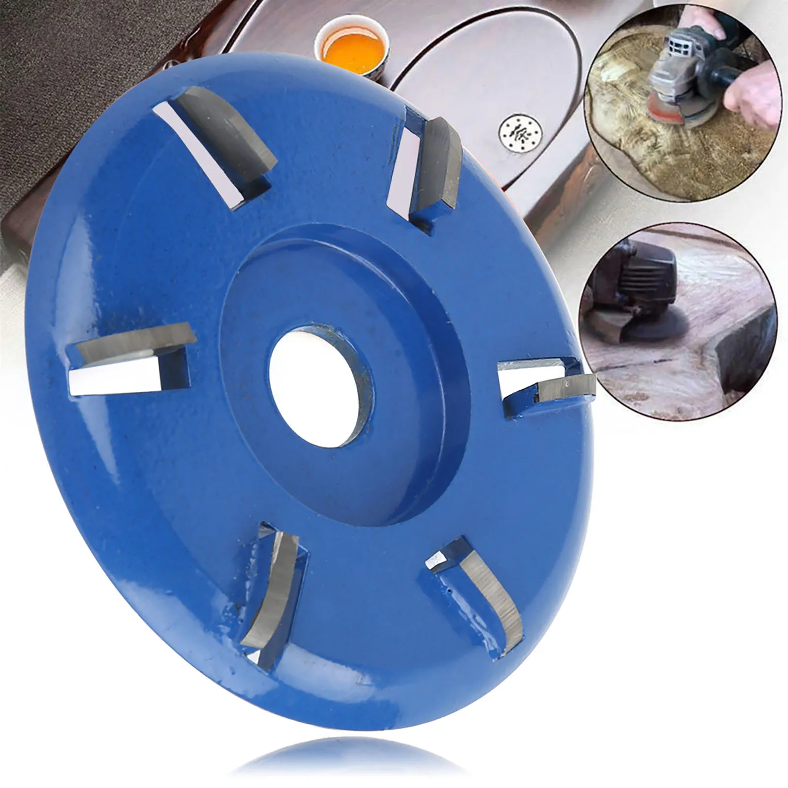 

ZK30 Wood Carving Disc Steel 6‑Teeth Milling Cutter Woodworking Tool Angle Grinder Accessories Arc Blade