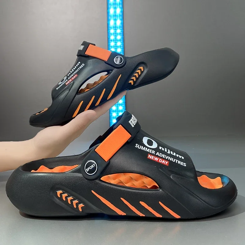 

2026 Men's Massage Slippers Indoor Outdoor Sandals Beach Casual Shoes Comfortable Slides Men Women Home Slippers Big Size 46 47