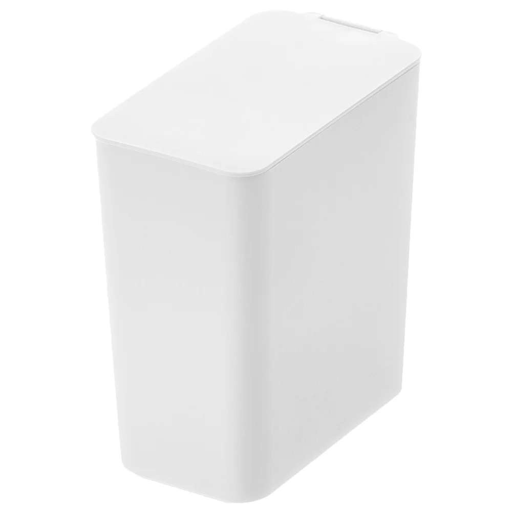 Simple Office Desk Wastebasket Portable Mini Trash Can White Bathroom Garbage Paper Container Organizer Desktop