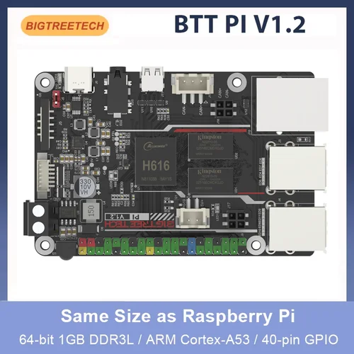 Placa BIGTREETECH BTT PI V1.2 Quad Core Cortex-A53 2,4G WiFi 40Pin GPIO VS Raspberry PI 3B naranja Pi para impresora 3D Klipper DIY