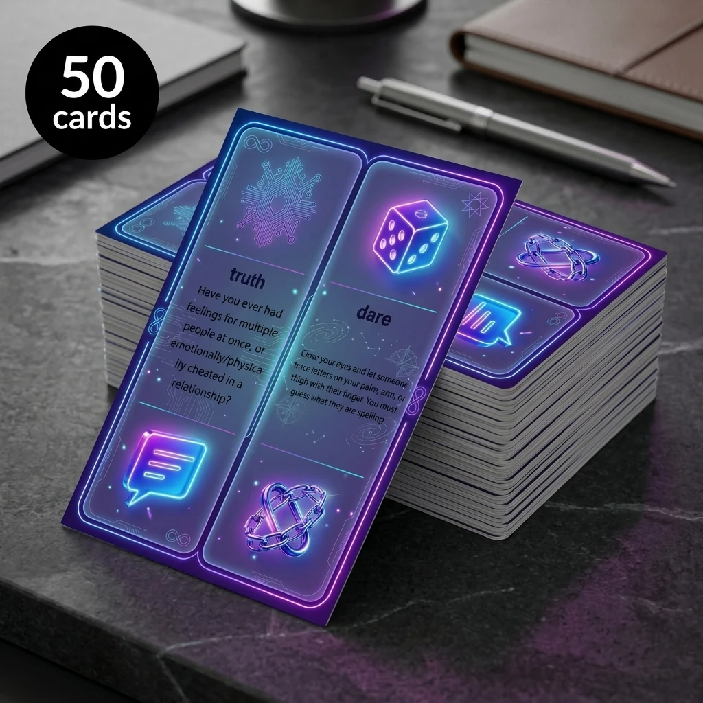 50 PCS Adult Party Games Truth Dare Confession Card Date Night Bar Autumn Winter Halloween Christmas Back to School Gifts