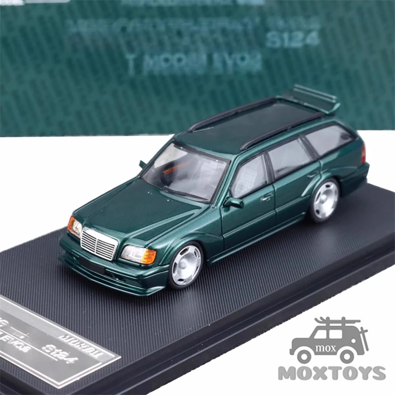 Mortal 1:64 S124 T MODEII EVO2 Taxi amarillo/verde/plata modelo de coche fundido a presión