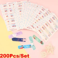 100/200Pcs Cartoon plastry opatrunkowe dzieci oddychające wodoodporne bandaże medyczne klej hemostatyczny Plaster Patch dla dorosłych