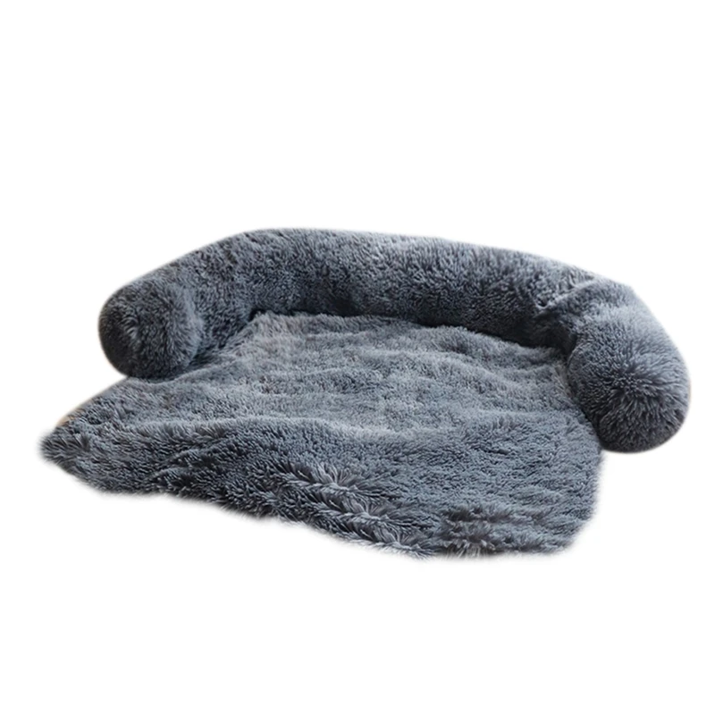 Dog Bed Sofa Large  Dogs Pet House Sofa Mat Long Plush Warm Kennel Pet Cat Puppy Cushion Washable Blanket