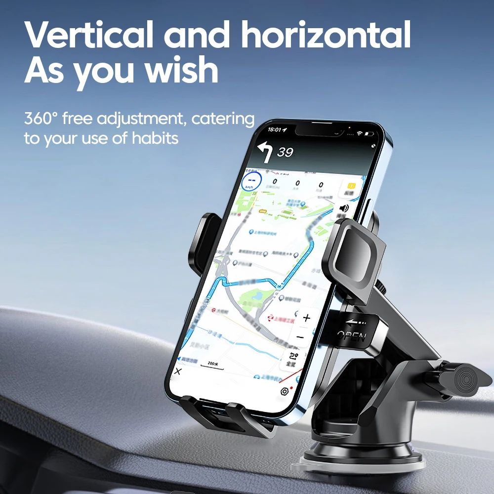 Universal Sucker Car Phone Holder 360° Windshield Car Dashboard Mobile Cellphone Support Bracket for 4.7inch-7inch Phone