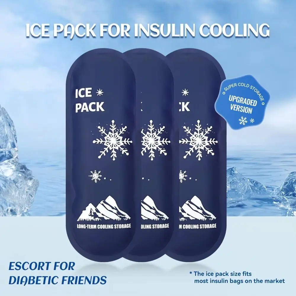 Portable 1/2pcs Reusable Diabetic Insulin Cooling Bag Cooler Insulation Multifunctional Portable Cooling Ice Bags Lightweight