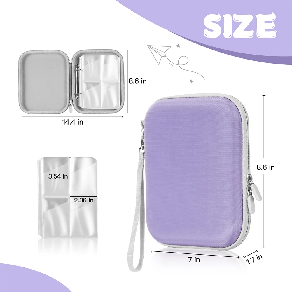 Card Case Card Holder for Yoto Cards Soft Portable Folder with Zipper & Pockets Card Holder Binder Sleeve Holder for Yoto Cards