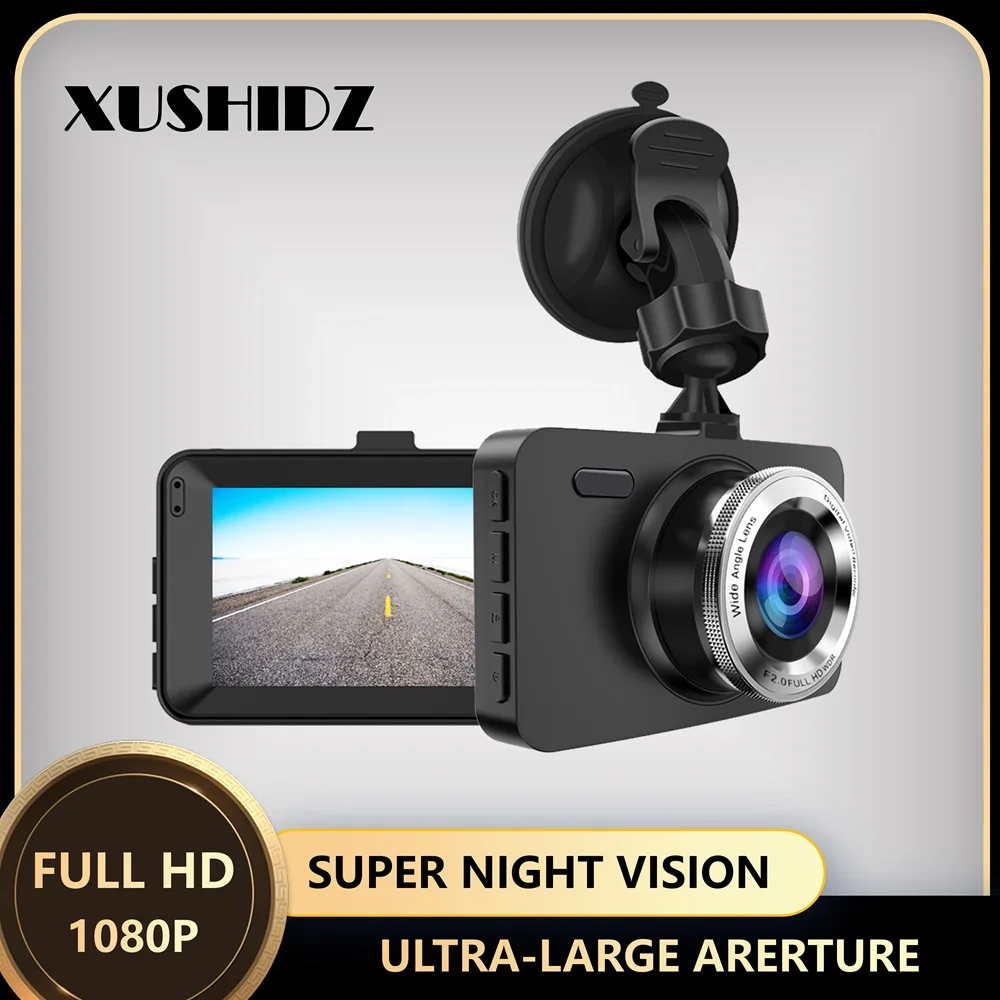 XUSHIDZ Q18 1080P Dash Camera Dashcam Night Vision Vehicle Video Recorder Car Camera DVR Loop Recording 24H Parking Monitor