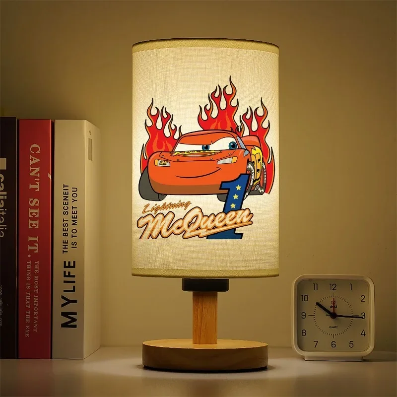 

Lightning McQueen Cars cartoon sound control bedroom bedside lamp student learning eye protection voice small desk lamp gift