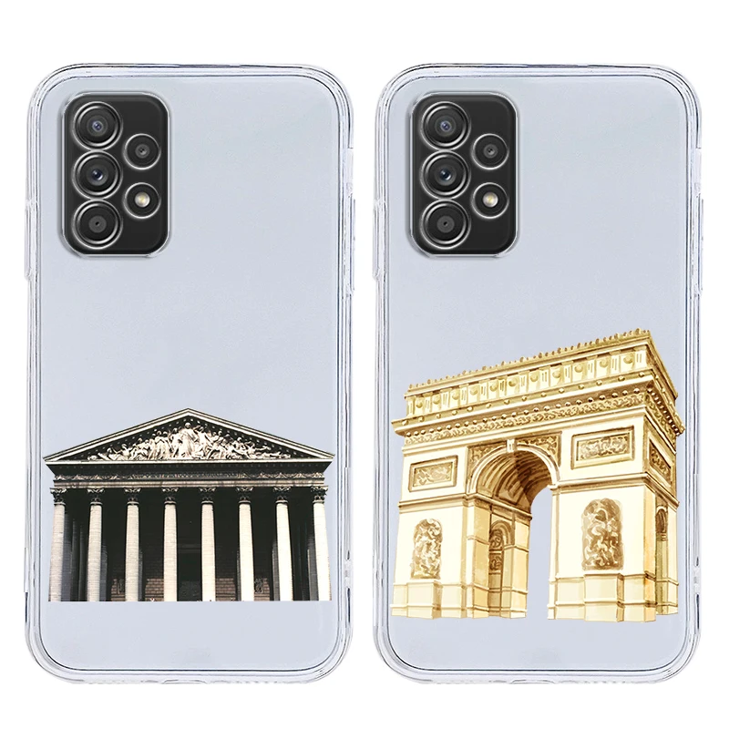 Countries Architecture Case For Samsung A37 A57 A15 A13 A35 A55 A51 A71 A41 A05 A17 A23 A25 A33 A53 A73 5G A07 4G Cover