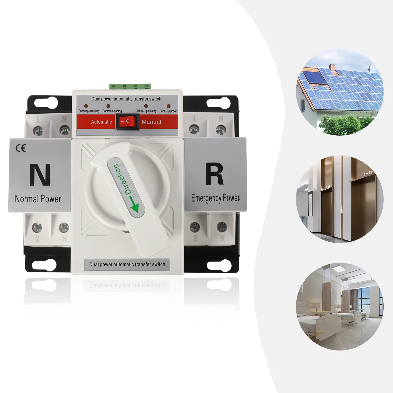 110V 2P 63A Mini Dual Power Automatische Transfer Schalter Toggle Controller Umschalter Selbst Guss Umwandlung