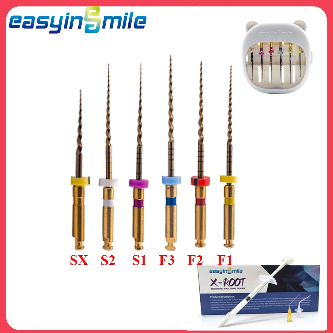 

Easyinsmile Dental Endodoncia Endo Files Engine X-Pro Gold Large Taper NITI Rotary File SX S1 F1 F2 F3 21MM 25MM 31MM Bioceramic