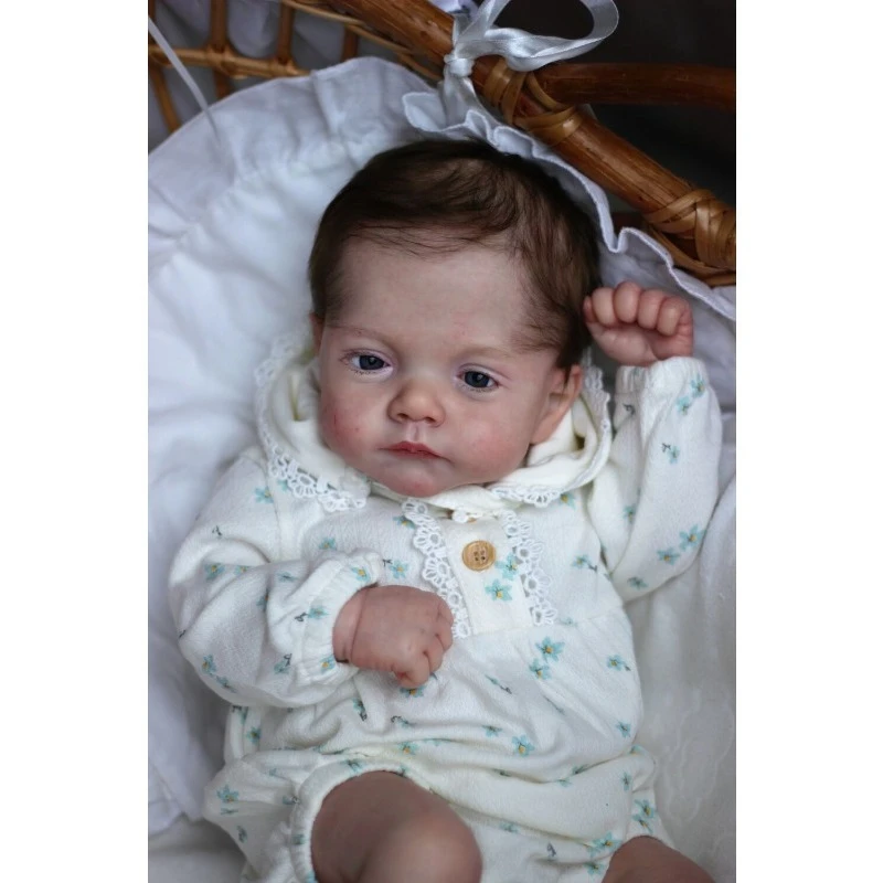 19 Inch Lifelike Reborn Doll Kit Irys or Lily Unpainted / Already Painted Unfinished Doll Parts with Body Cloth and Eyes - view 6