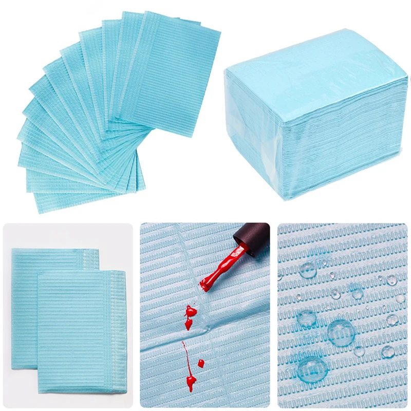 

50 шт. одноразовая маникюрная скатерть, настольный коврик для лака для ногтей, водостойкий чистый коврик для татуировки, многоцелевой для красоты