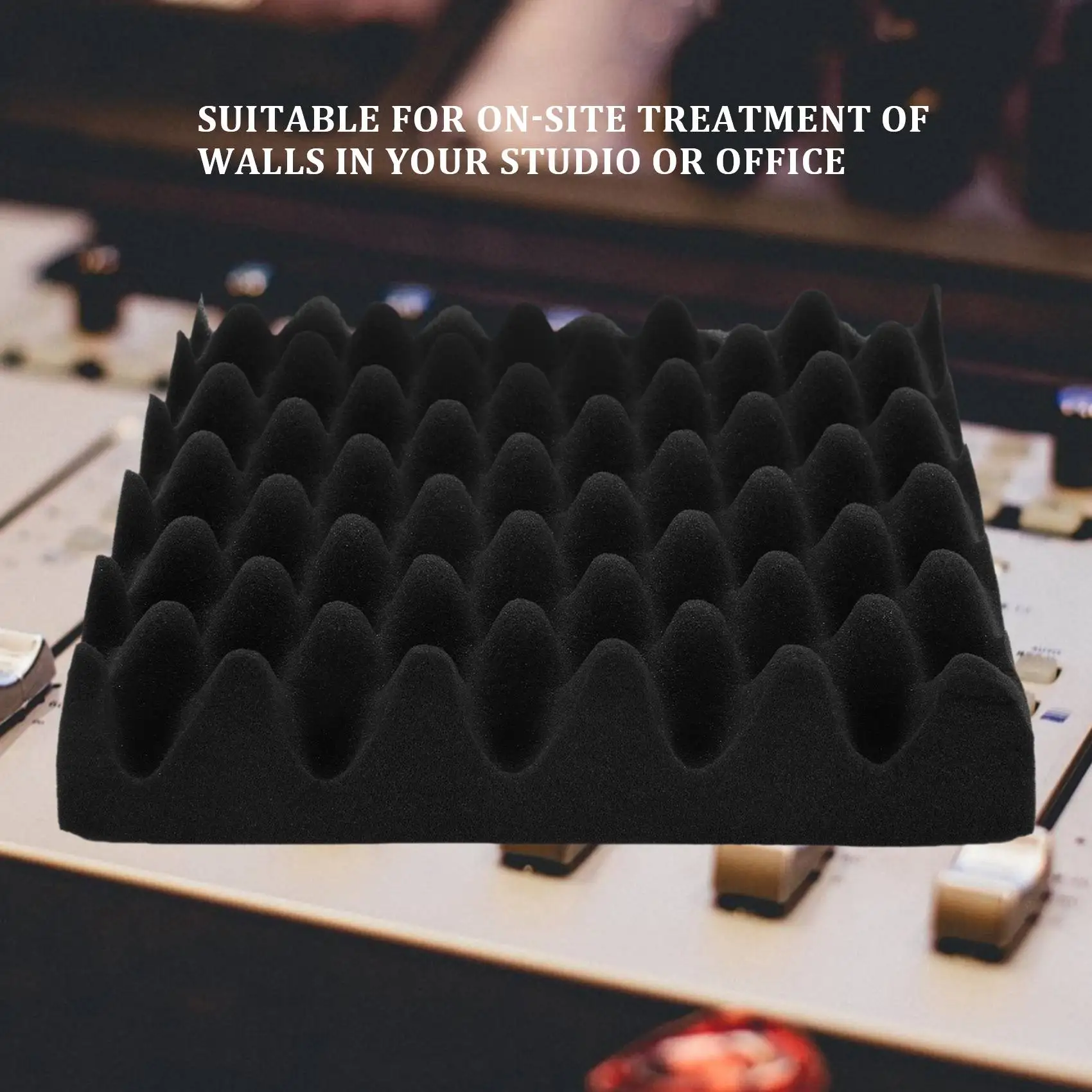 HLZS-25X25X5CM Sound Insulation Foam Egg Crate Studio Acoustic Foam Sound Insulation Treatment Egg Profile Wedge