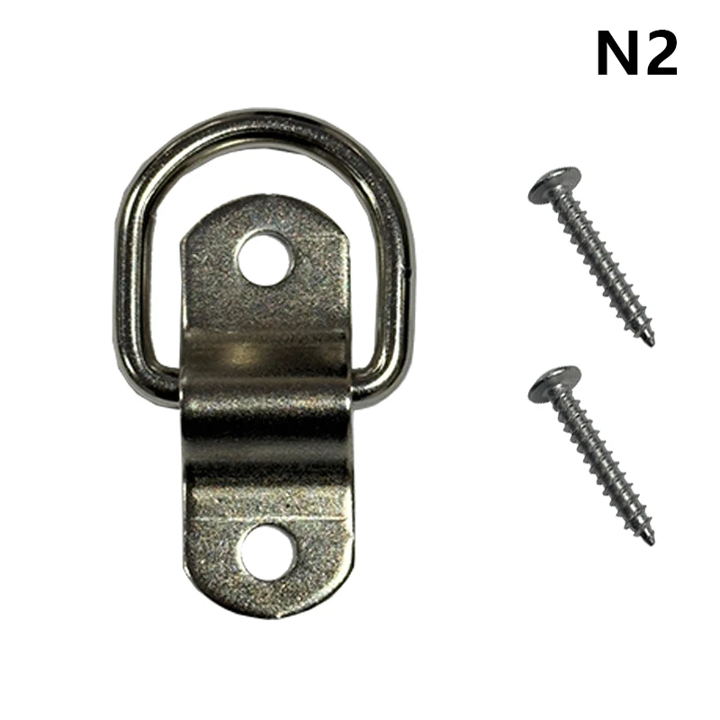 3/8" Heavy Duty D Rings Tie Down Anchors Ring Lashing Hooks Trailer Truck ATV Boat Kayak Wall Surface Mount Bracket