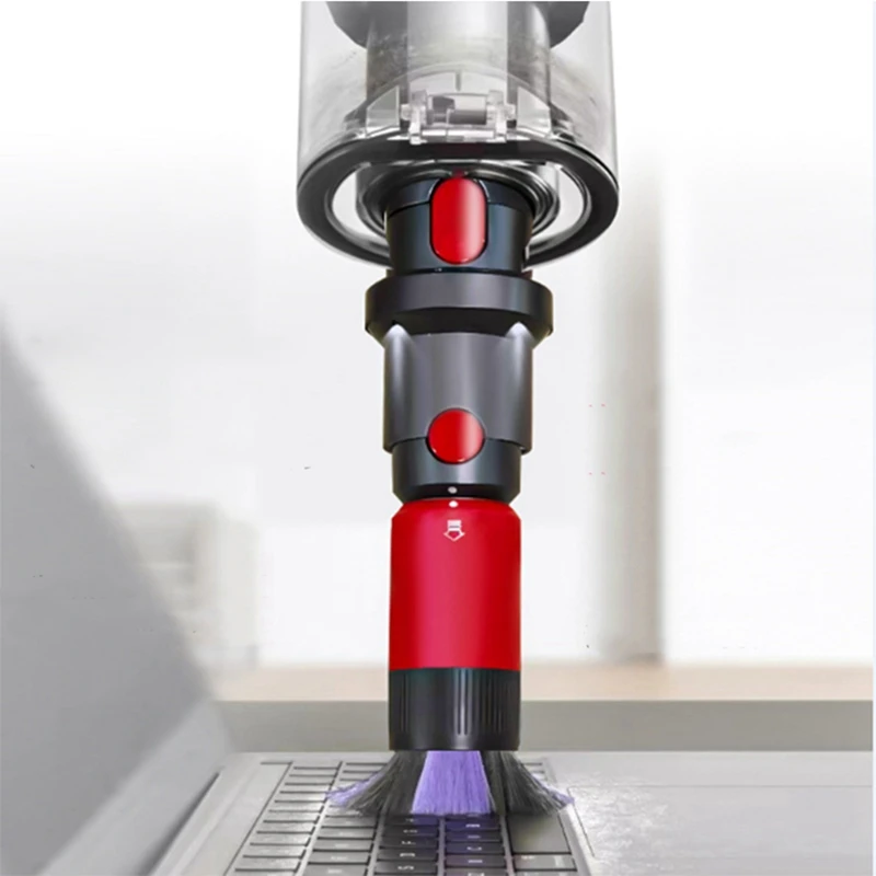 แปรงปัดฝุ่นแบบไม่มีรอยขีดข่วนสำหรับเปลี่ยน Dyson V7 V8 V10 V15 V11แปรงขนนุ่มพร้อมอะแดปเตอร์ LED