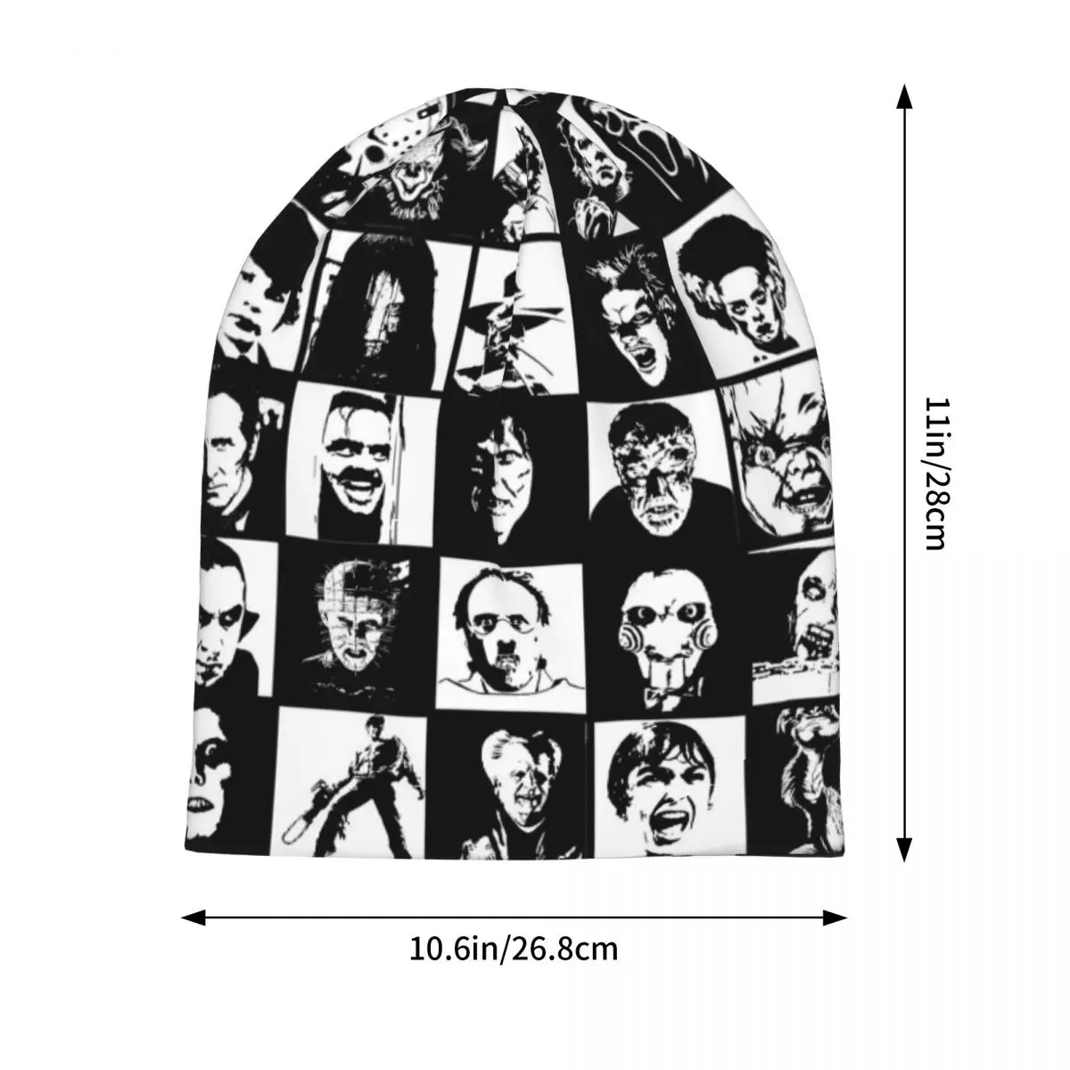 Horror Iconz Skullies Beanies Hats Warm Autumn Winter Outdoor Cap Knitted Bonnet Caps for Men Women Adult