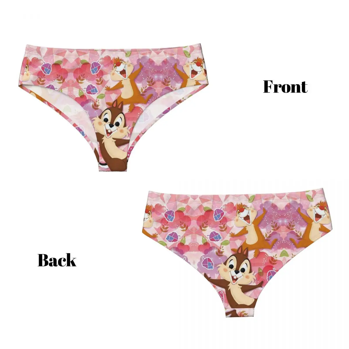 Mutandine da donna personalizzate con Chip 'n' Dale mutandine traspiranti slip intimo