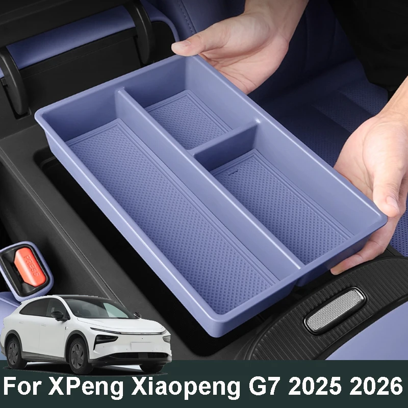 

For XPENG Xiaopeng G7 2025 2026 Car Armrest Box Storage Box Interior Stratification Central Control Clean Tidy Accessories