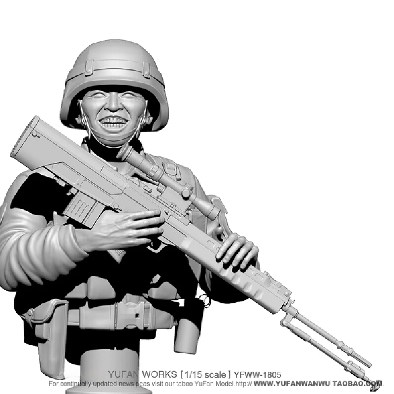 

1/15 Chinese Army Soldiers Resin Model Figure Gk Micro Miniature 3d Printed White Model Toy Unassembled And Unpainted Kit