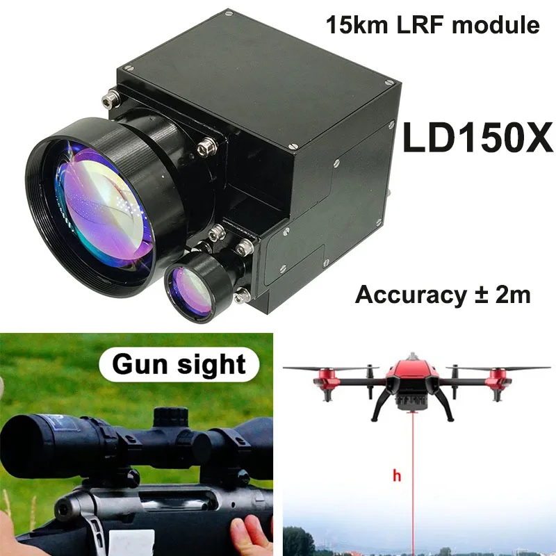 Outdoor Long-Range 15km La ser Rangefinder Module 1535nm RS422 Angle Measurement Eye-Safe L aser Sensor for Distance Measurement