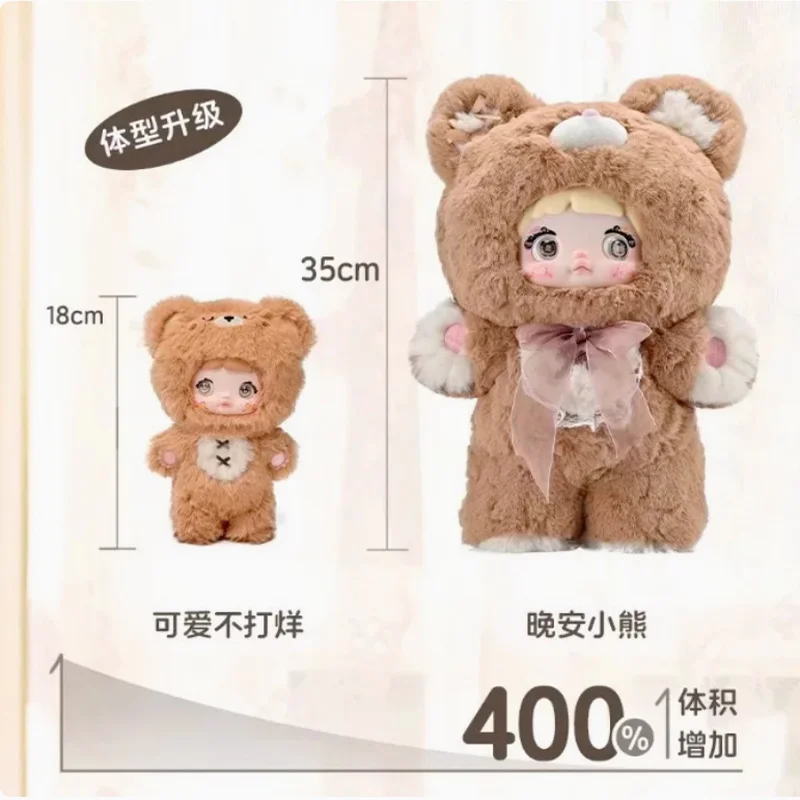 Hot Nommi 400% กล่องตาบอด Goodnight Bear Series Nommi ตุ๊กตาไวนิลตกแต่งห้องตุ๊กตา Mystery กล่องของเล่น Xmas ของขวัญของเล่น