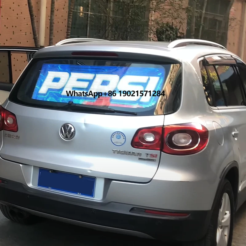 

Flexible Advertising Led Transparent Film Screen Car Window Glass Flexible Led Display Clear Super Thin Led Film Display