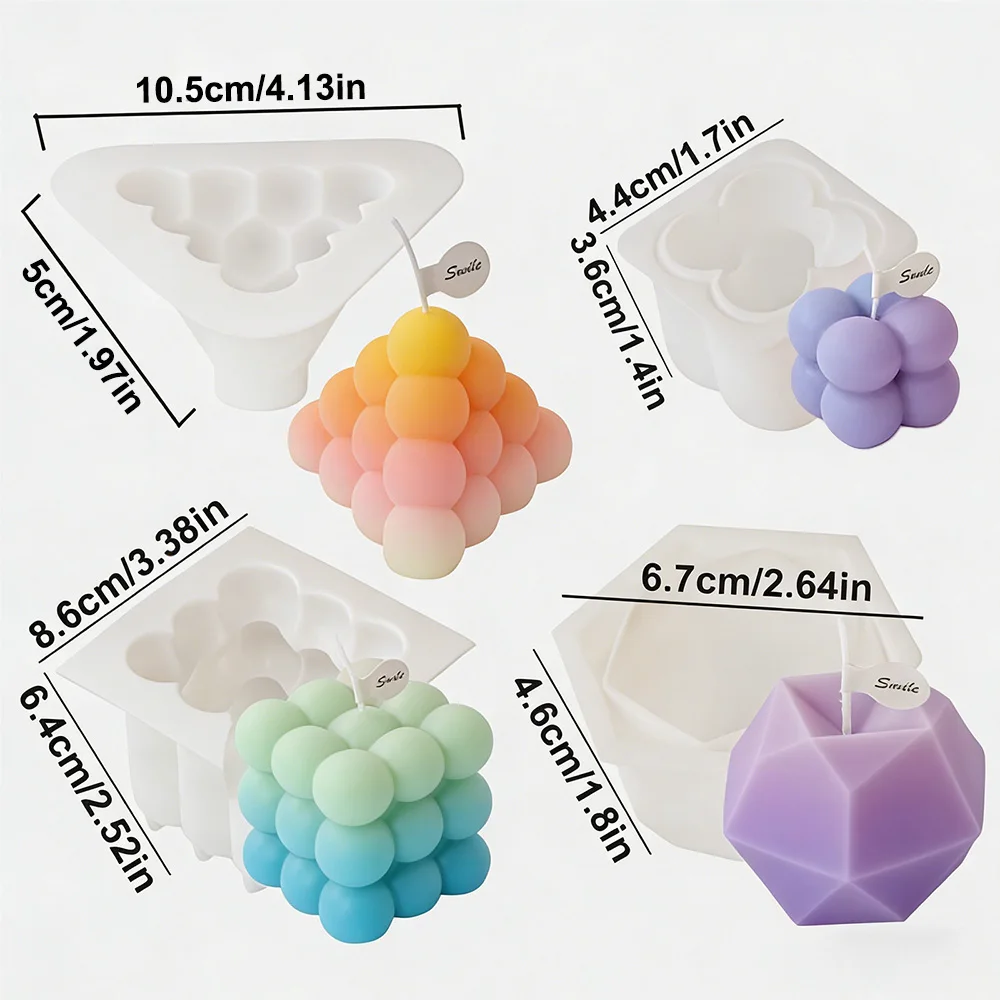 3D Bubble Cube Silicone Candle - Candle Making Kits ulasan dan harga