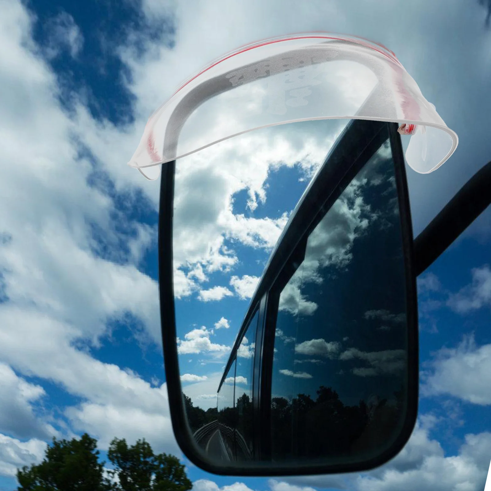 

1Pair Truck Side Mirror Rain Visor Guard Plastic Rear View Mirror Rain Eyebrow Easy Install No Tools Needed for Harsh Weather