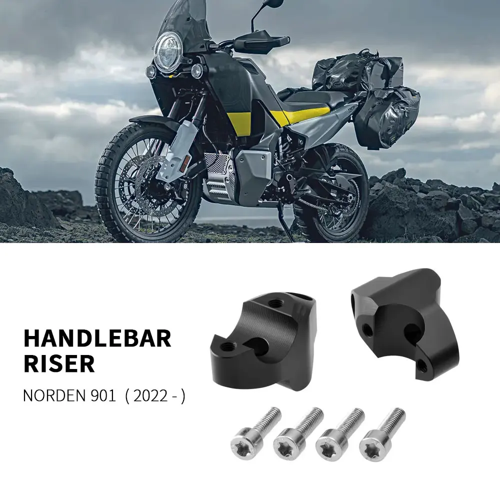 

Motorcycle HandleBar Riser Clamp Extend For Husqvarna Norden 901 Norden901 2022 - Accessories Handlebar Adapter Mount