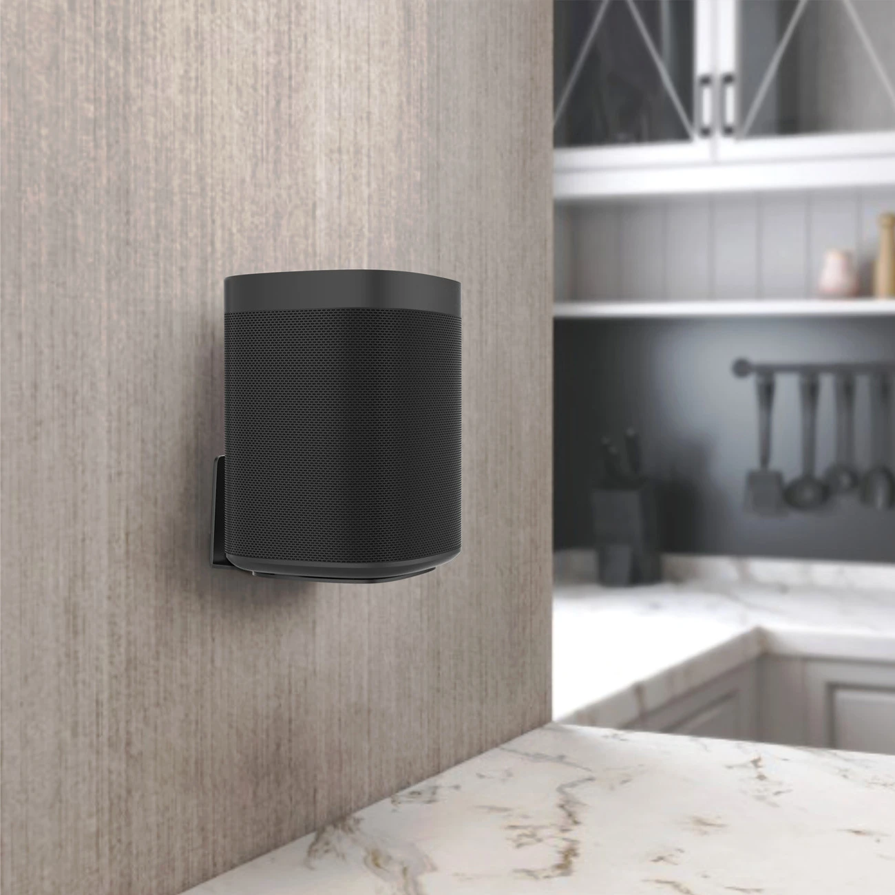 دعامة خطافية معدنية على الحائط مصممة خصيصًا لمكبرات الصوت الذكية Sonos One SL المصنوعة من المعدن، متينة وطويلة الأمد #3