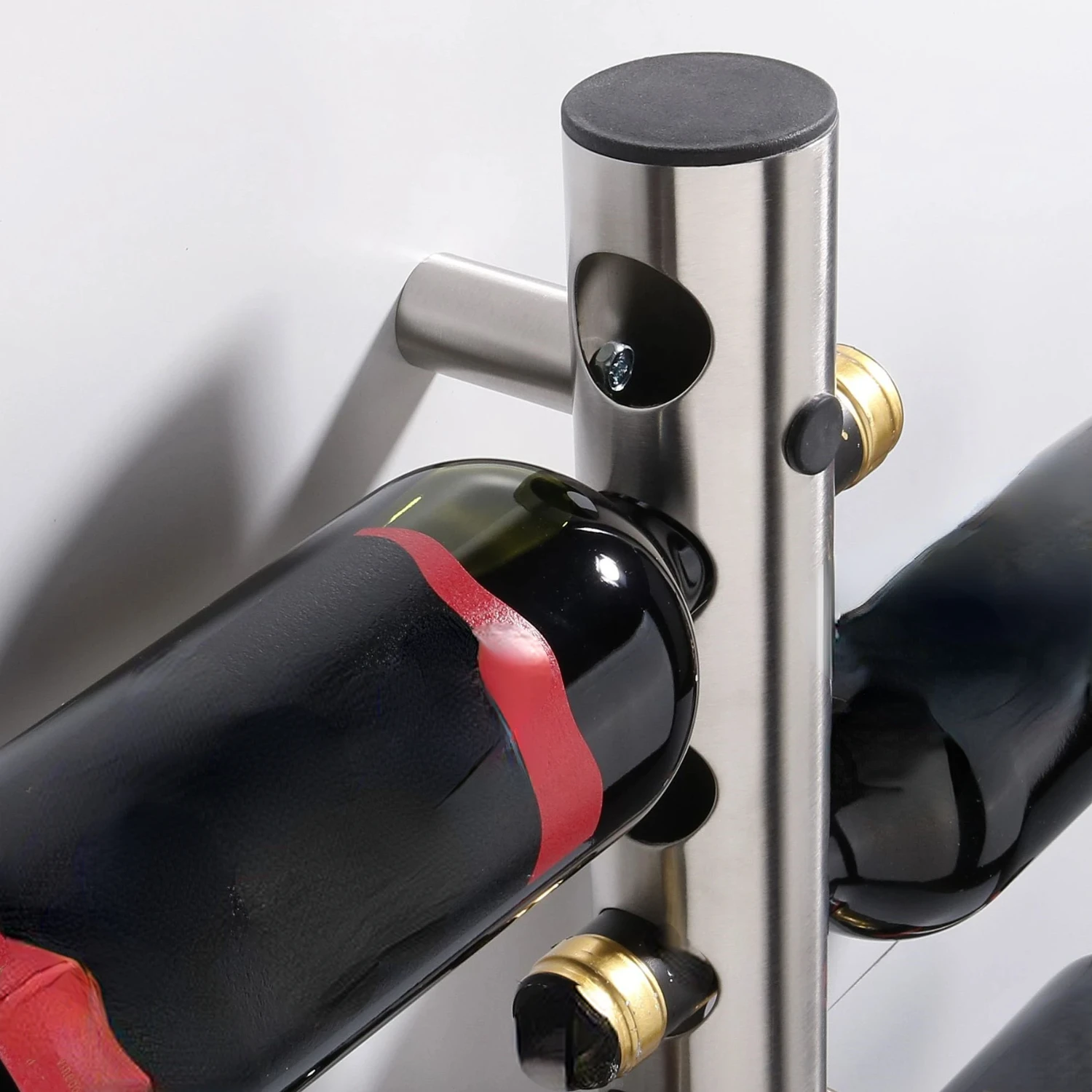 

Stainless Steel Wine Rack Wall-mounted Wine Bottle Holder Creative Red Wine Rack Stainless Steel Utensils Tool