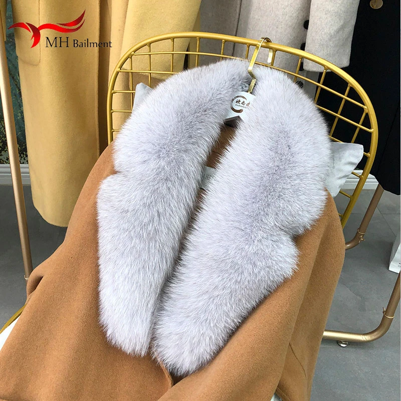 Wool Scarf Fox Maoxizhuang Collar Whole Coat Overcoat Hair Lead Leather And Fur Scarf Long Fund Men And Women General Purpose