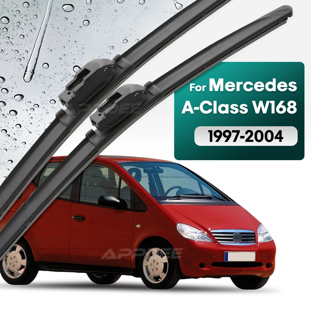 

Silicone & rubber Front Wiper Blades Set For Mercedes A-Class W168 1997 - 2004 Windshield Windscreen Window Brush 26"21"