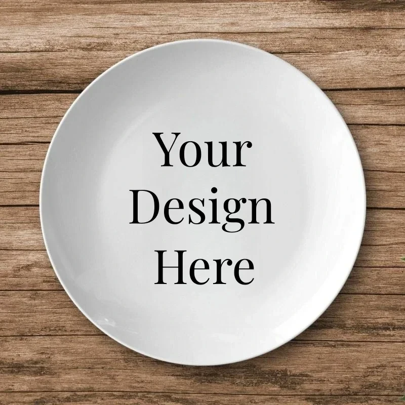 

Personalized Custom Ceramic Plate with Stand Decorative Platter Porcelain Plates Wall-Hanging Beautiful Ornaments Home/Room/Bar