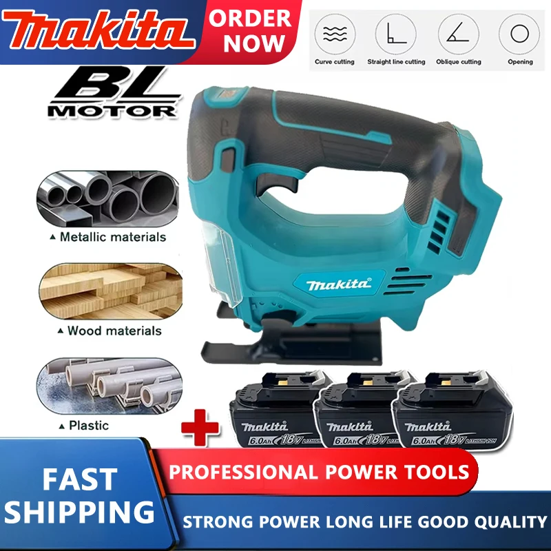 

Беспроводной электрический лобзик Makita, портативный лобзик, многофункциональные деревообрабатывающие инструменты, подходят для батареи Makita 18 В