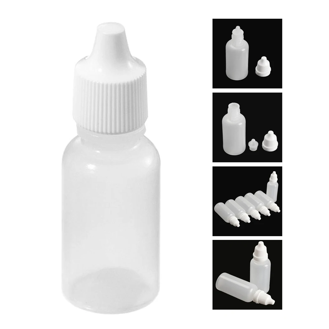 TKOH-50Pcs زجاجات قطارة بلاستيكية فارغة قابلة للعصر (20 مل)