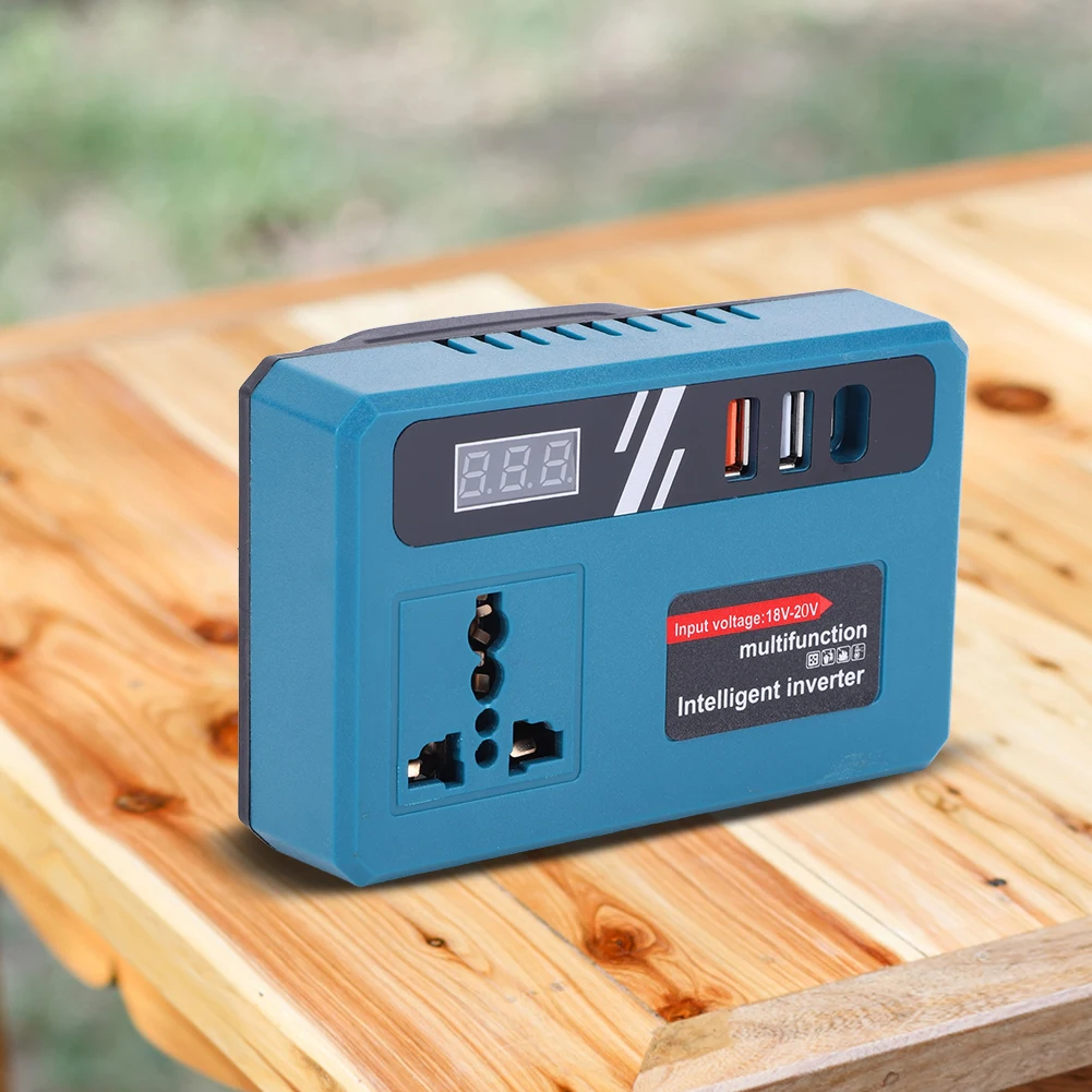 120W DC Inverter Adapter DC 18-20V To AC 220V Inverter Electric Tool Battery Inverter for Makita 18V Battery