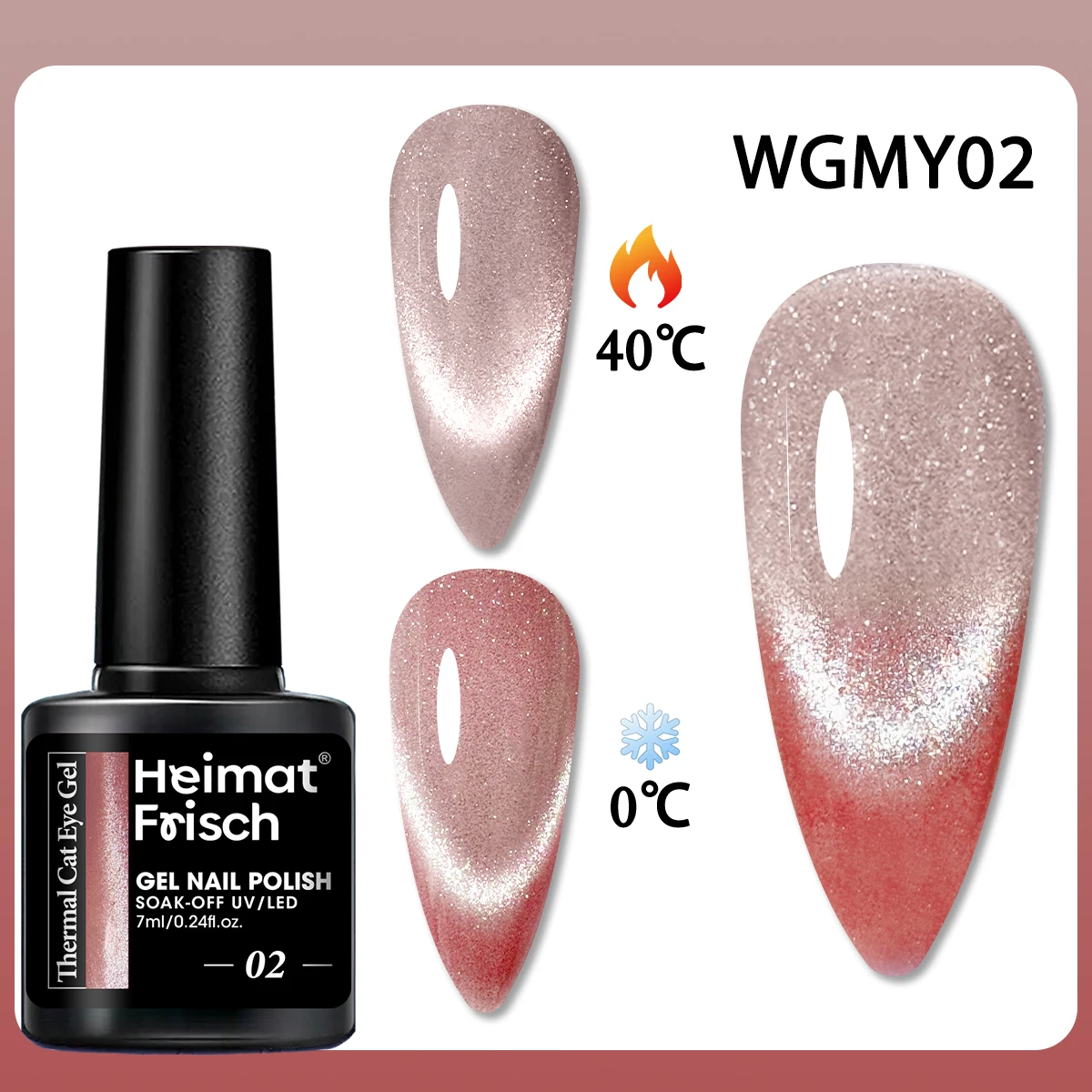 

0.24oz Temperature Changing Gel Nail Polish Semi Permanent Dip Heat-Sensitive Nail Art Coating, Long Lasting Finish.