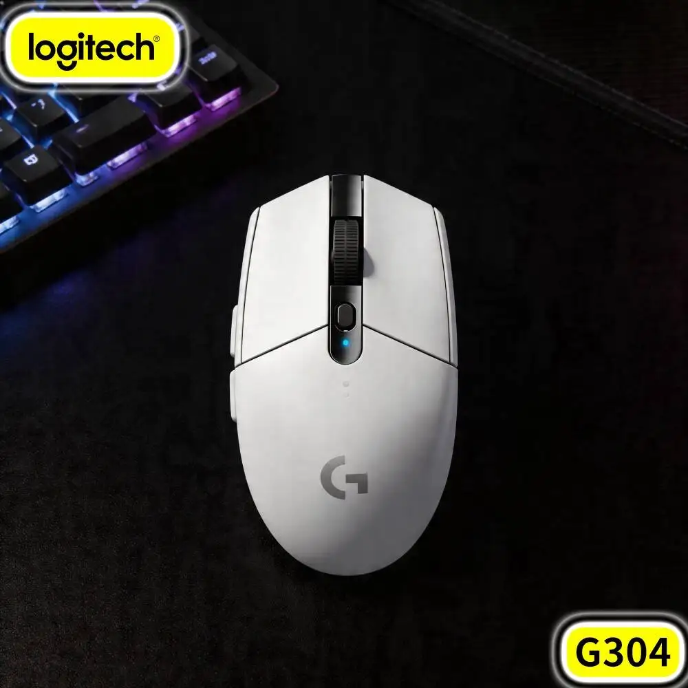 Logitech G304 LIGHTSPEED Wireless Gaming Mouse HERO Optical Tracking Light‑Weight Body For Home Entertainment Business Trip