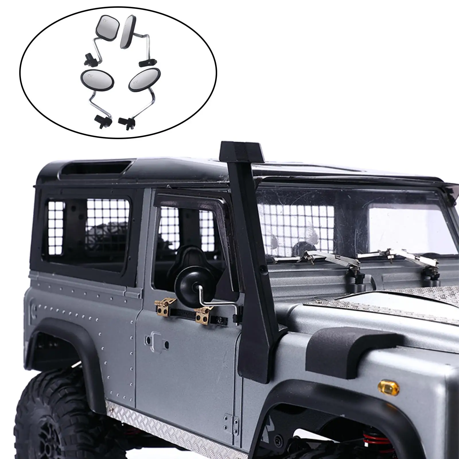 กระจกมองหลัง RC แบบหมุนได้ ขนาด 1/12 สำหรับรถบรรทุก MN ของเล่นรถยนต์ โมเดลรถ งานอดิเรก ปรับแต่ง