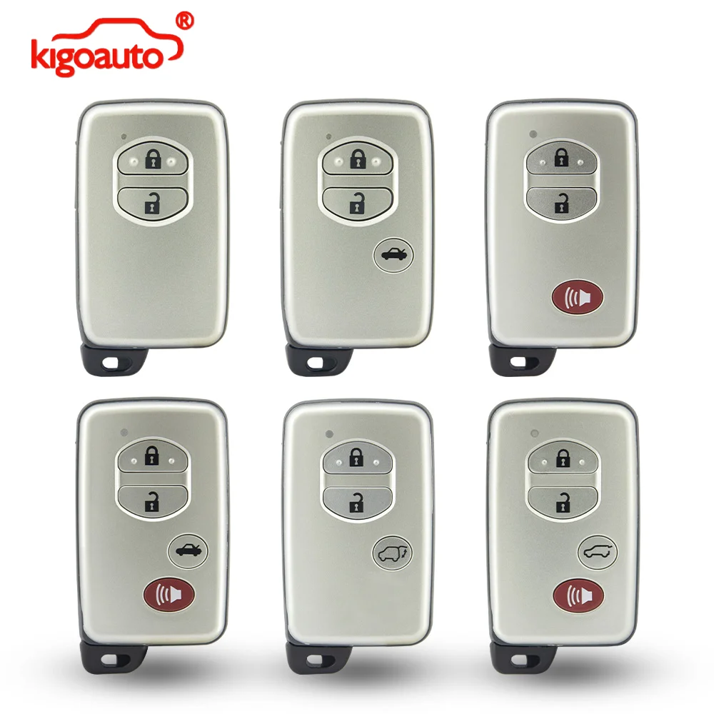 Kigoauto For Toyota Smart Key Case Shell 2/3/4 Button HYQ14AAB HYQ14ACX for Camry Venza Prado Land Cruiser 4Runner