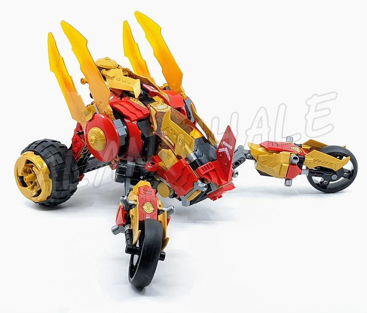 Kendobi-décennie s de construction de voiture de style bumosquito, 624 pièces, jouets compatibles avec le modèle, Kai cristallisé, Golden Dragon Raider, 60012